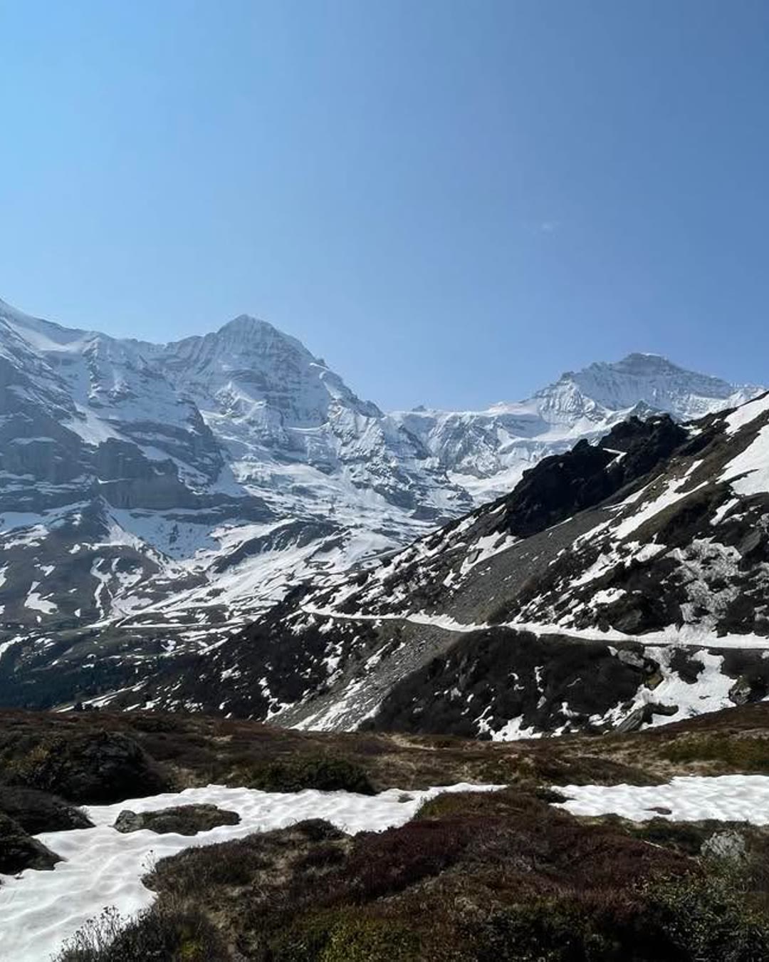 Kleine Scheidegg → Männlichen — across snowfields